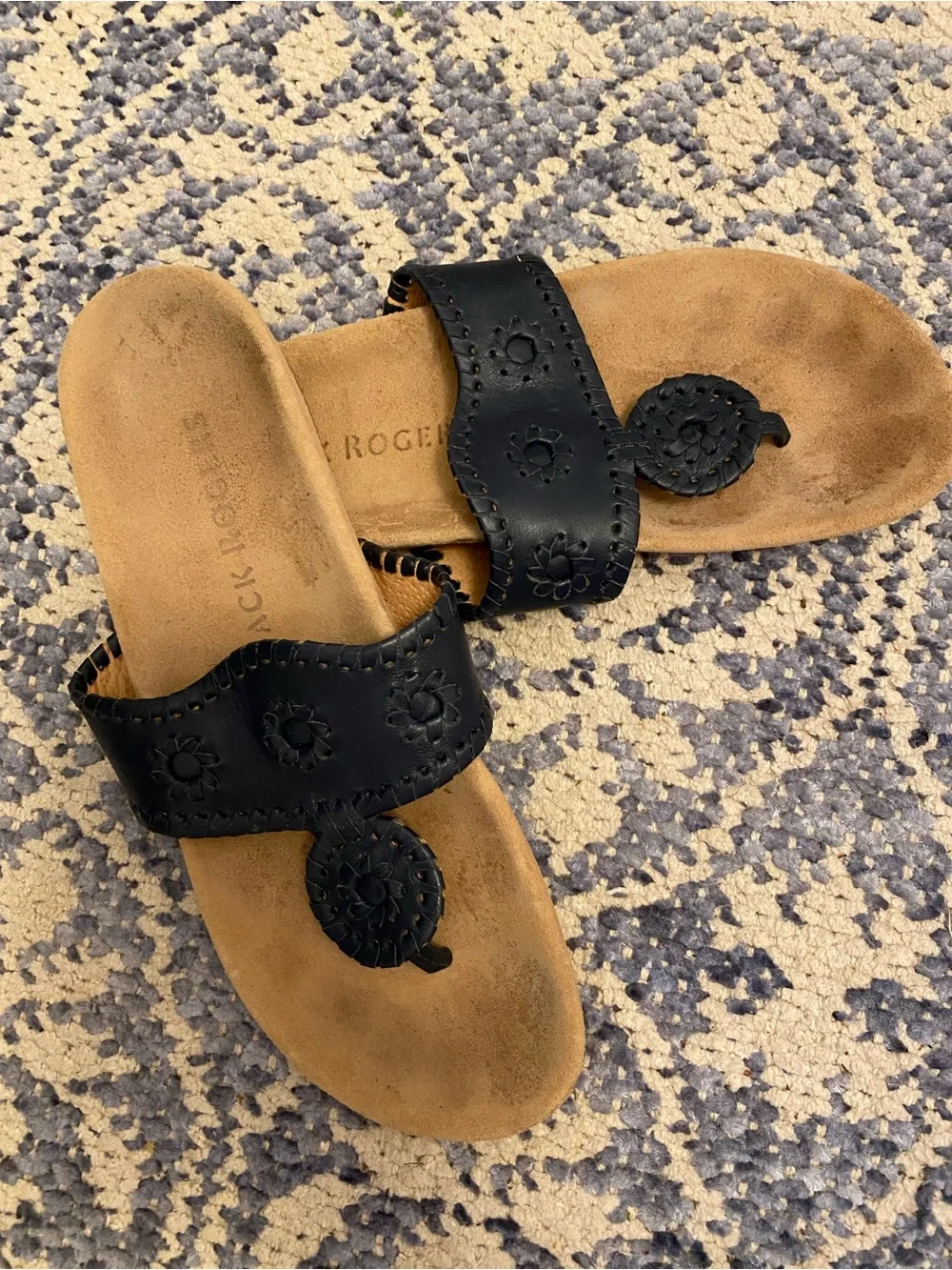 Jack Rogers Navy Blue Sandals size 7.5